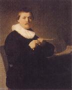 REMBRANDT Harmenszoon van Rijn Young Man Sharpening a Pen painting